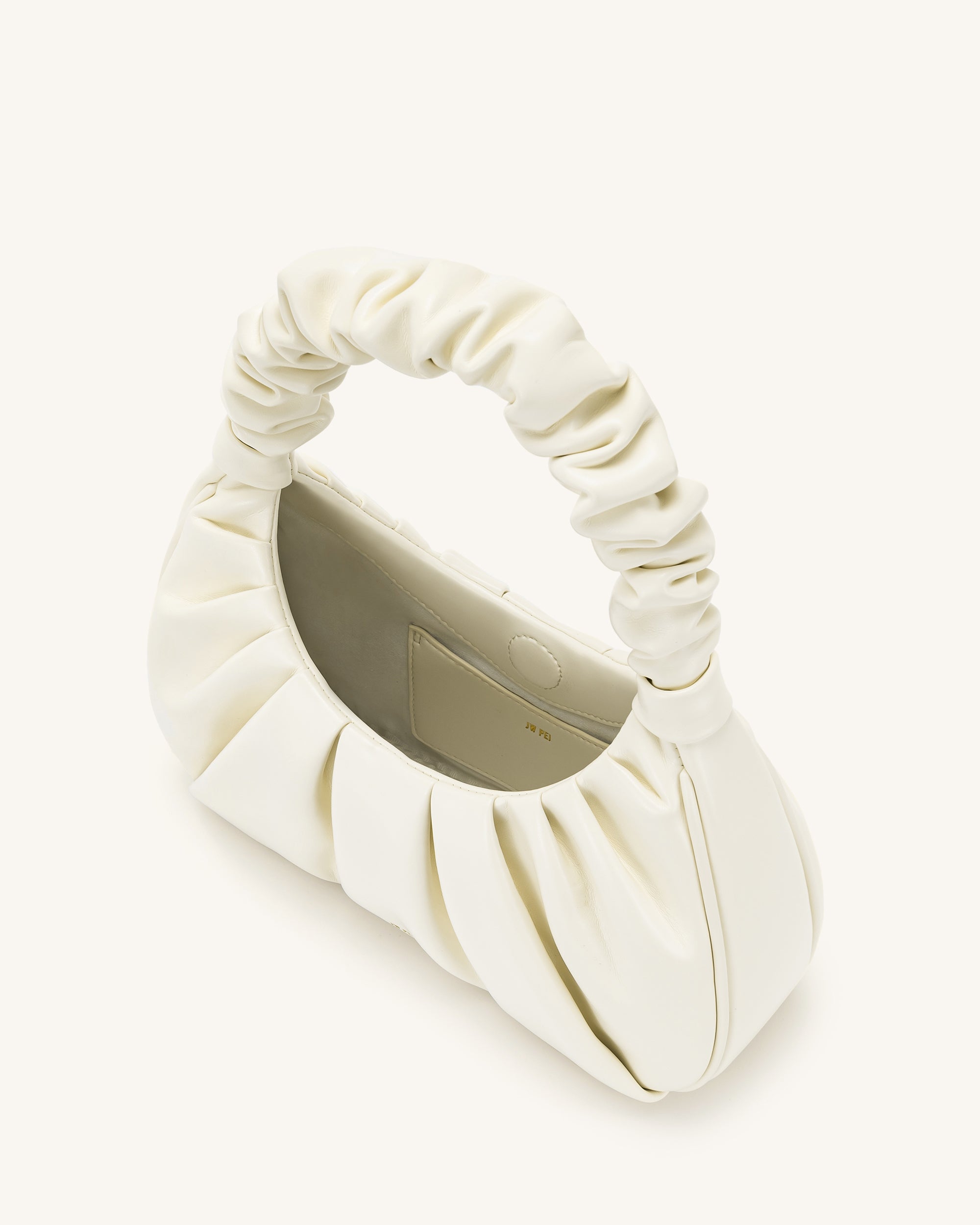 Gabbi Ruched Hobo Handbag - White - Image 4
