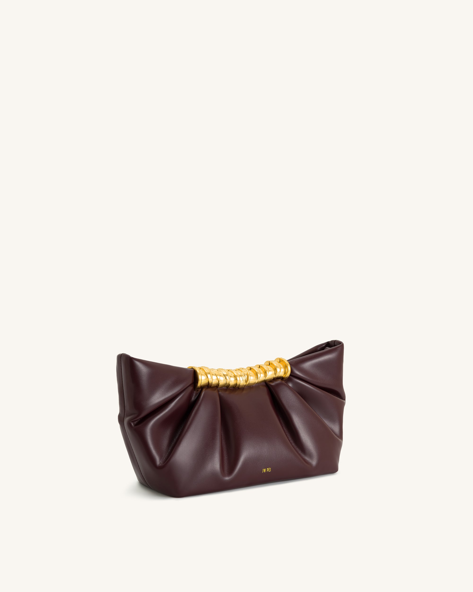 Leia Pleated Clutch - Deep Burgundy - Image 3