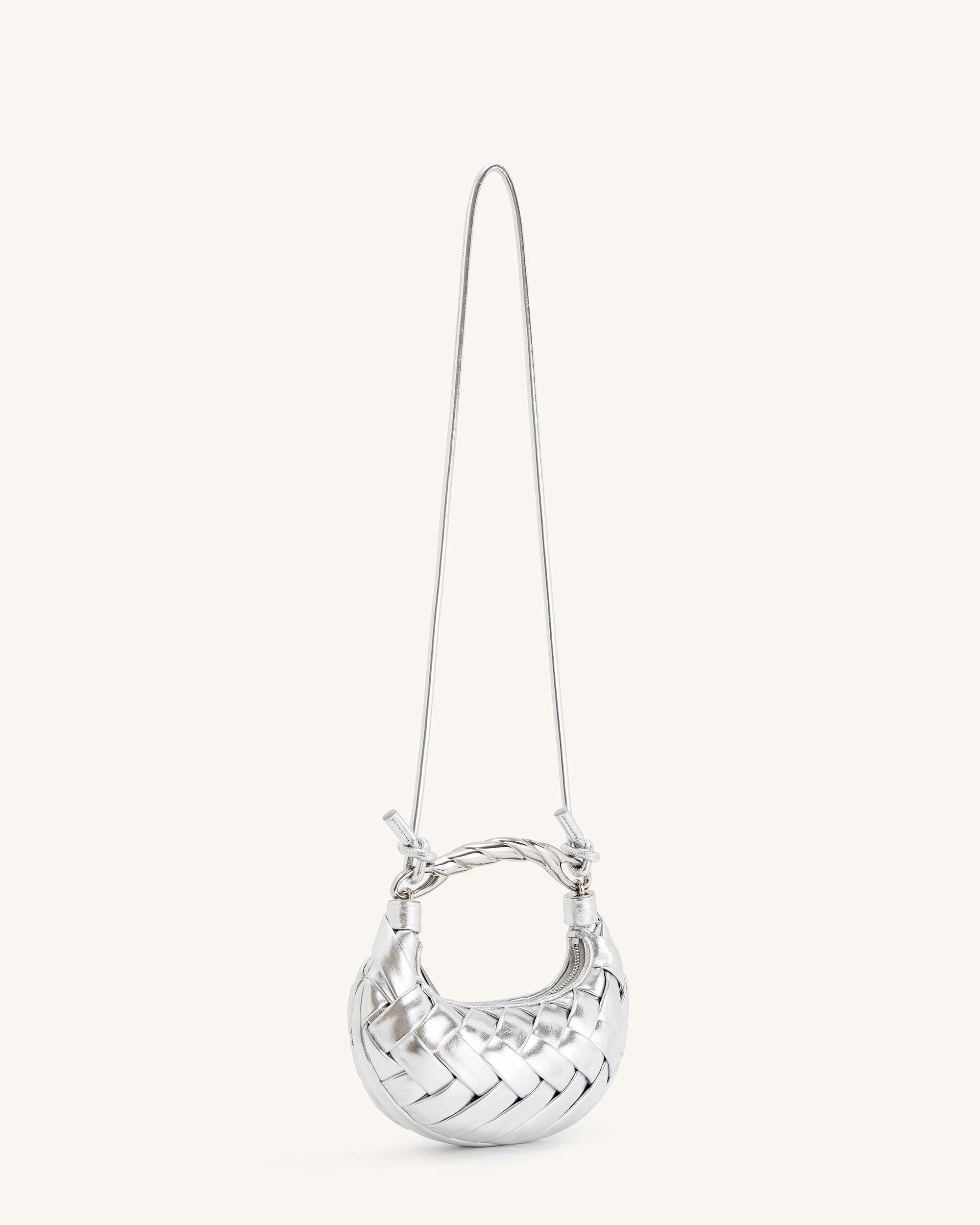 Orla Weave Handbag - Silver - Image 2