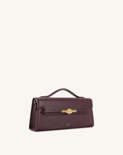Alternative view of Lena Metal Rope Knot Top Handle Bag - Deep Claret