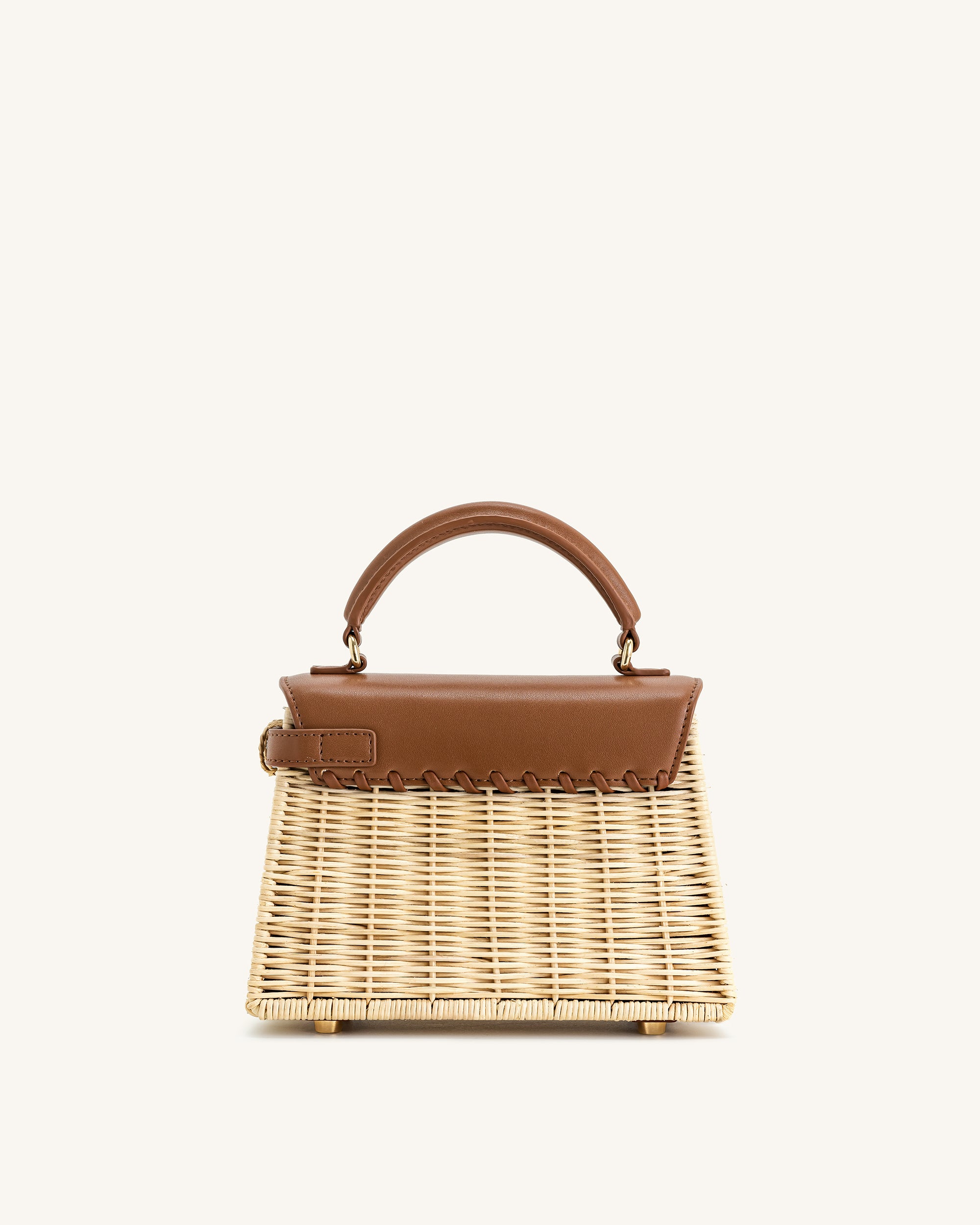 Elise Natural Rattan Weaving Handbag - Brown Rattan - Image 3