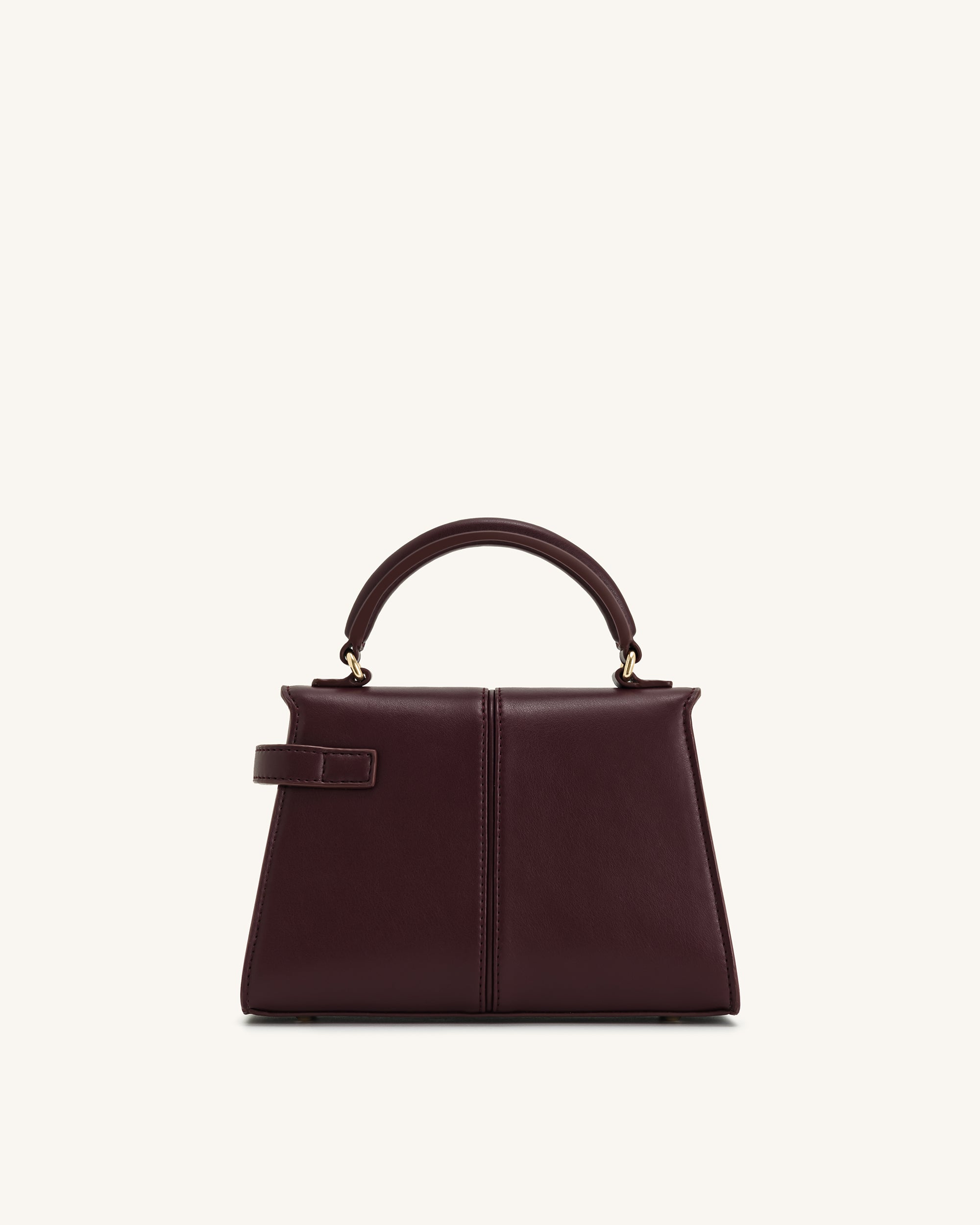Elise Top Handle Bag - Deep Burgundy - Image 4