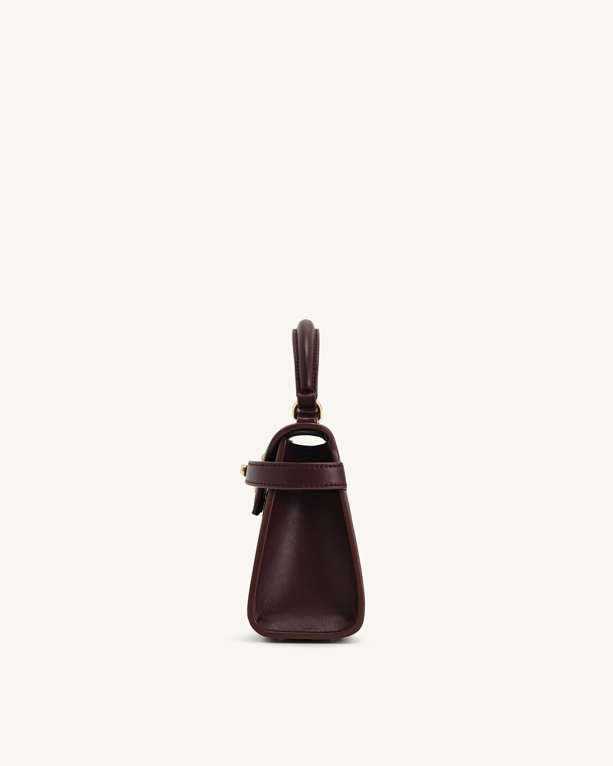 Elise Top Handle Bag - Deep Burgundy - Image 5