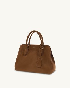 Alternative view of Lara Faux Suede Tote Bag - Brown
