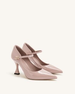 Alternative view of Thalina Patent Leather Pumps - Dusty Pink