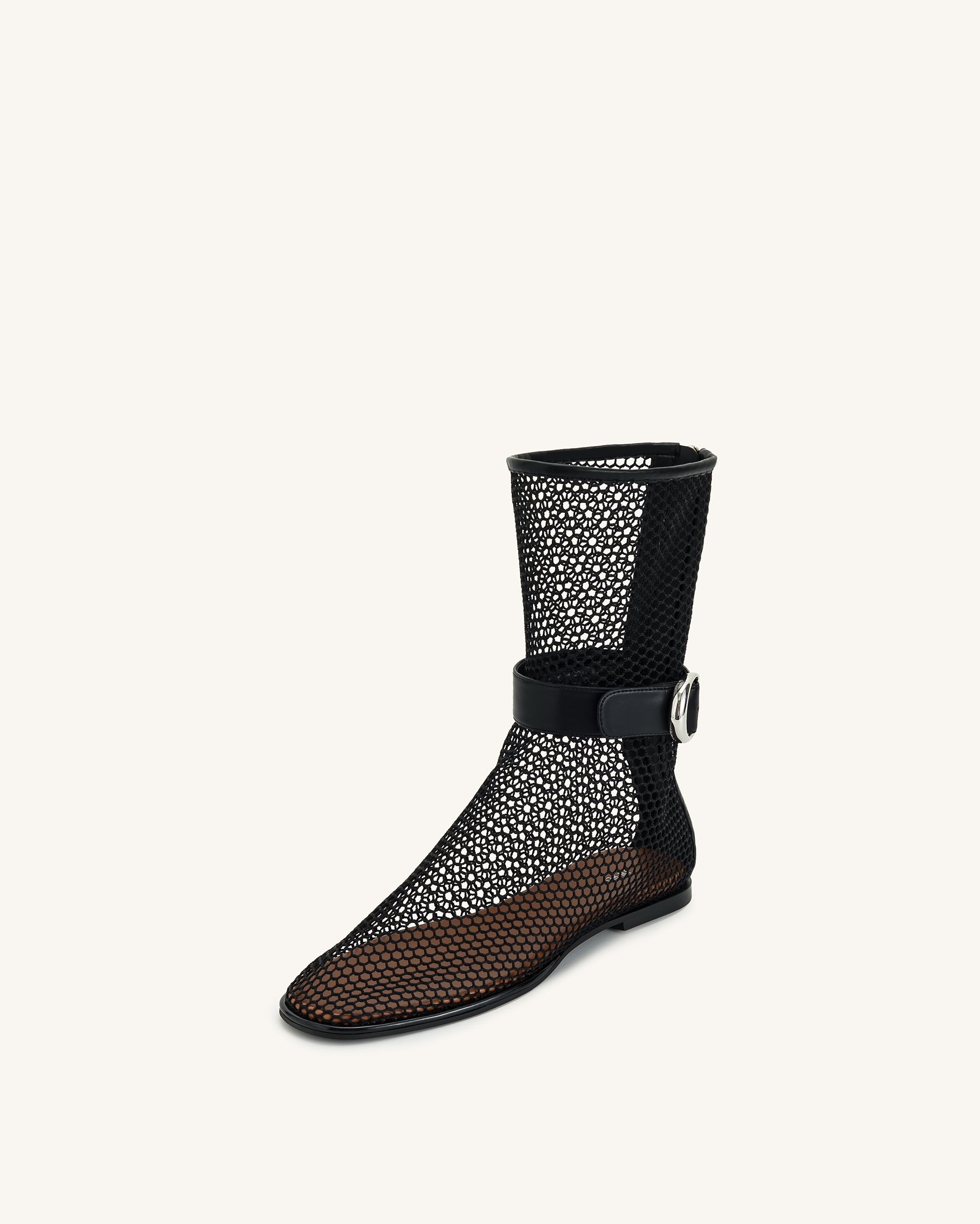 Sophia Mesh Boots - Black - Image 5