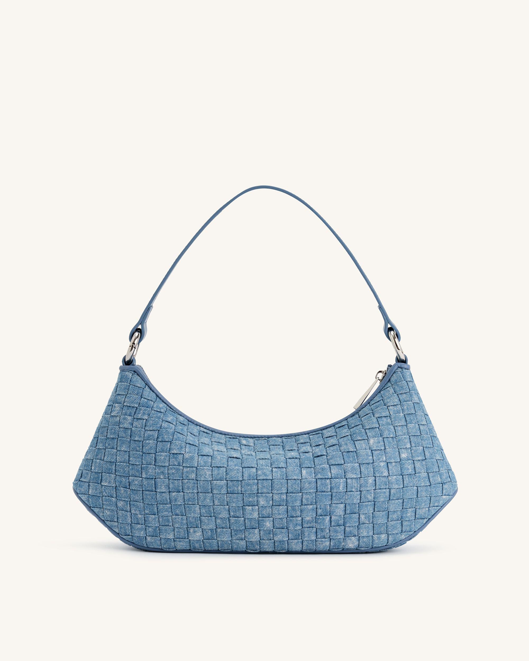 Lily Shoulder Bag - Blue Denim Weave - Image 3