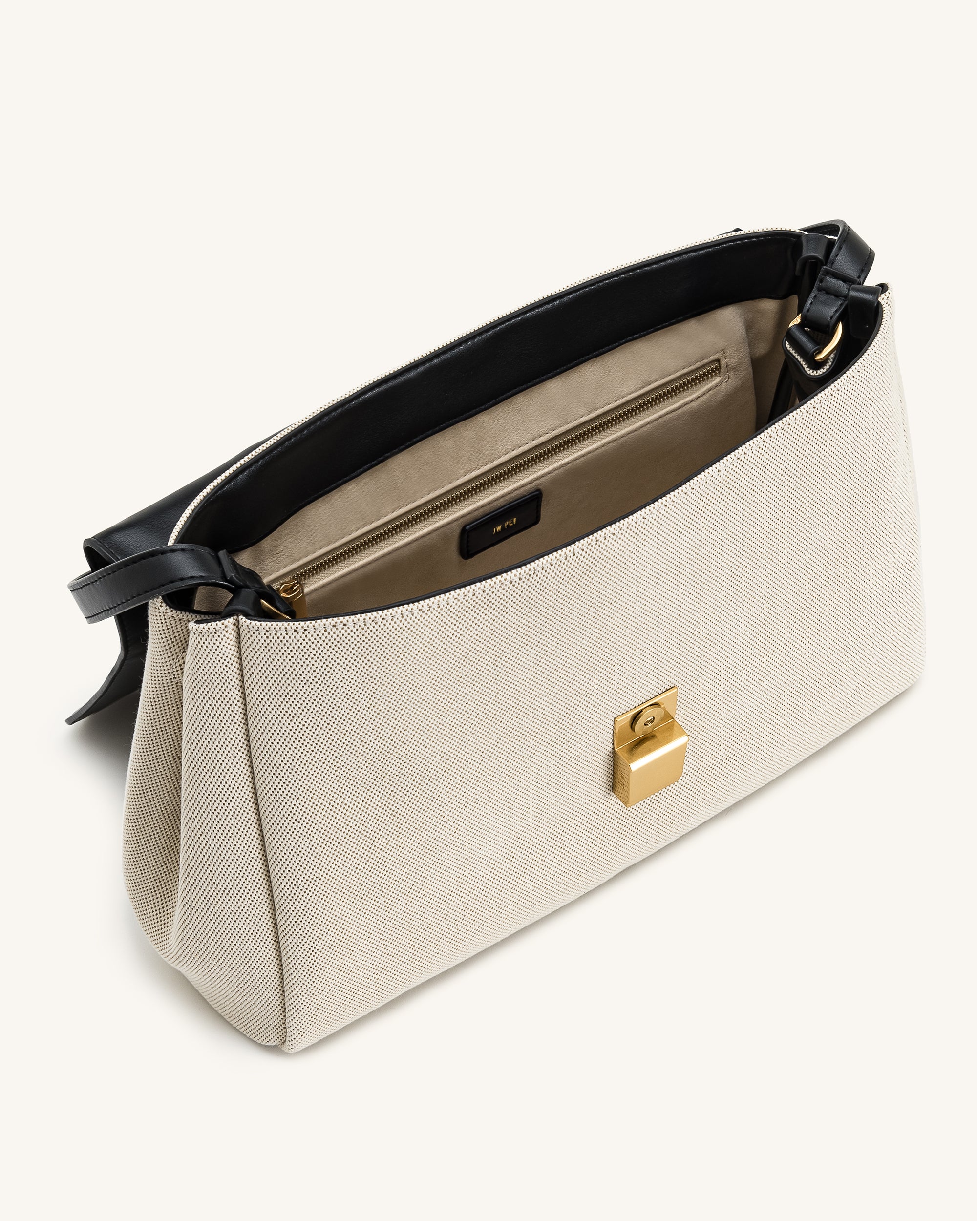 Hilary Shoulder Bag - Black Canvas - Image 4