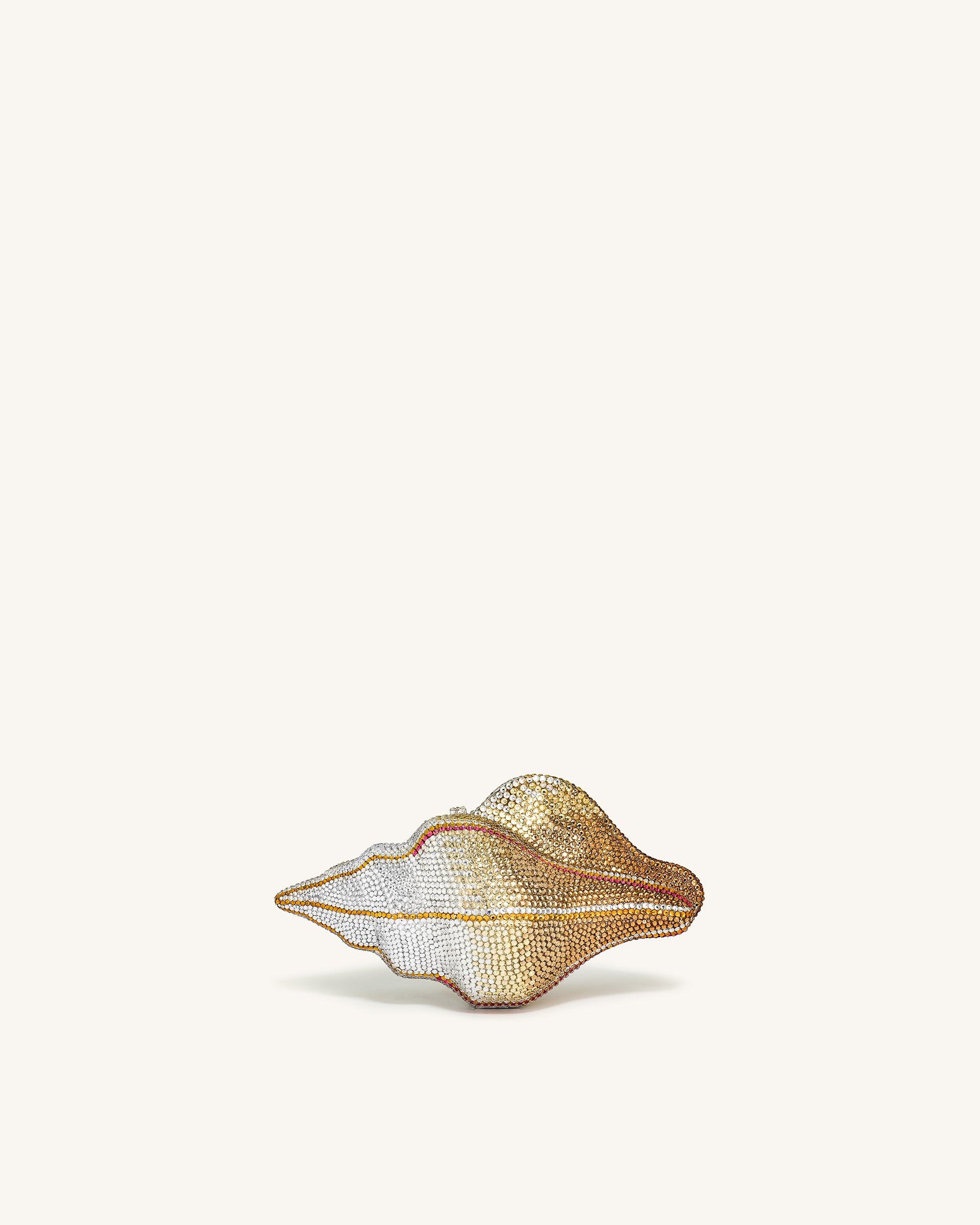 Conch Shape Faux Crystal Clutch - Gold - Image 3