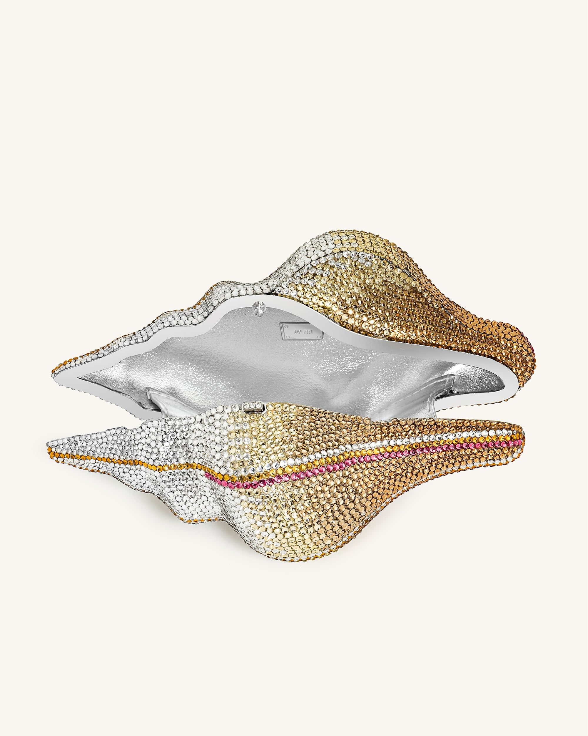 Conch Shape Faux Crystal Clutch - Gold - Image 4