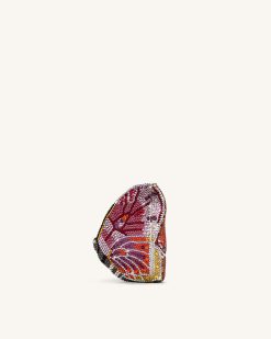 Alternative view of Paisley Crystal Butterfly Clutch - Multicolor