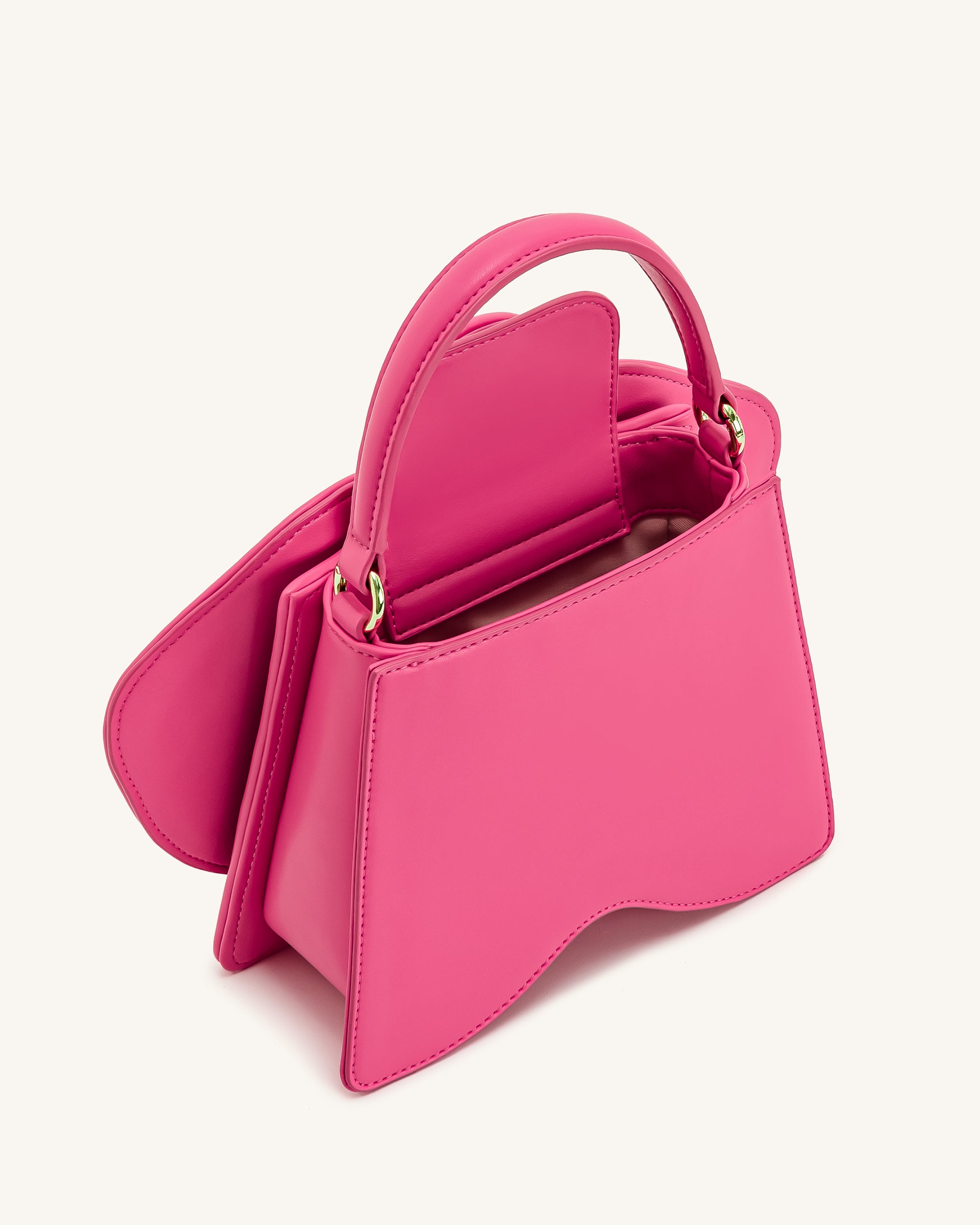 Flora Orchid Shaped Top Handle Bag - Pink - Image 4