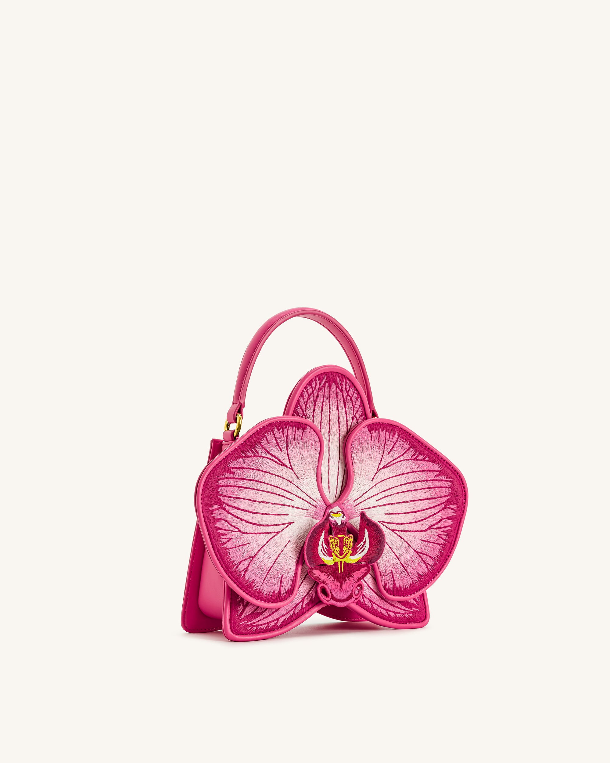 Flora Orchid Shaped Top Handle Bag - Pink - Image 2