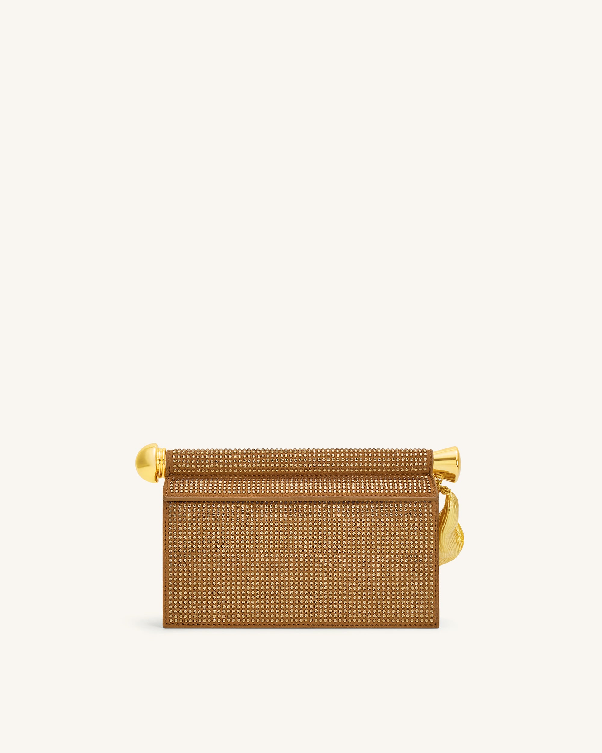 Holly Artificial Crystal Metal Pendant Embellished Clutch - Champagne - Image 3