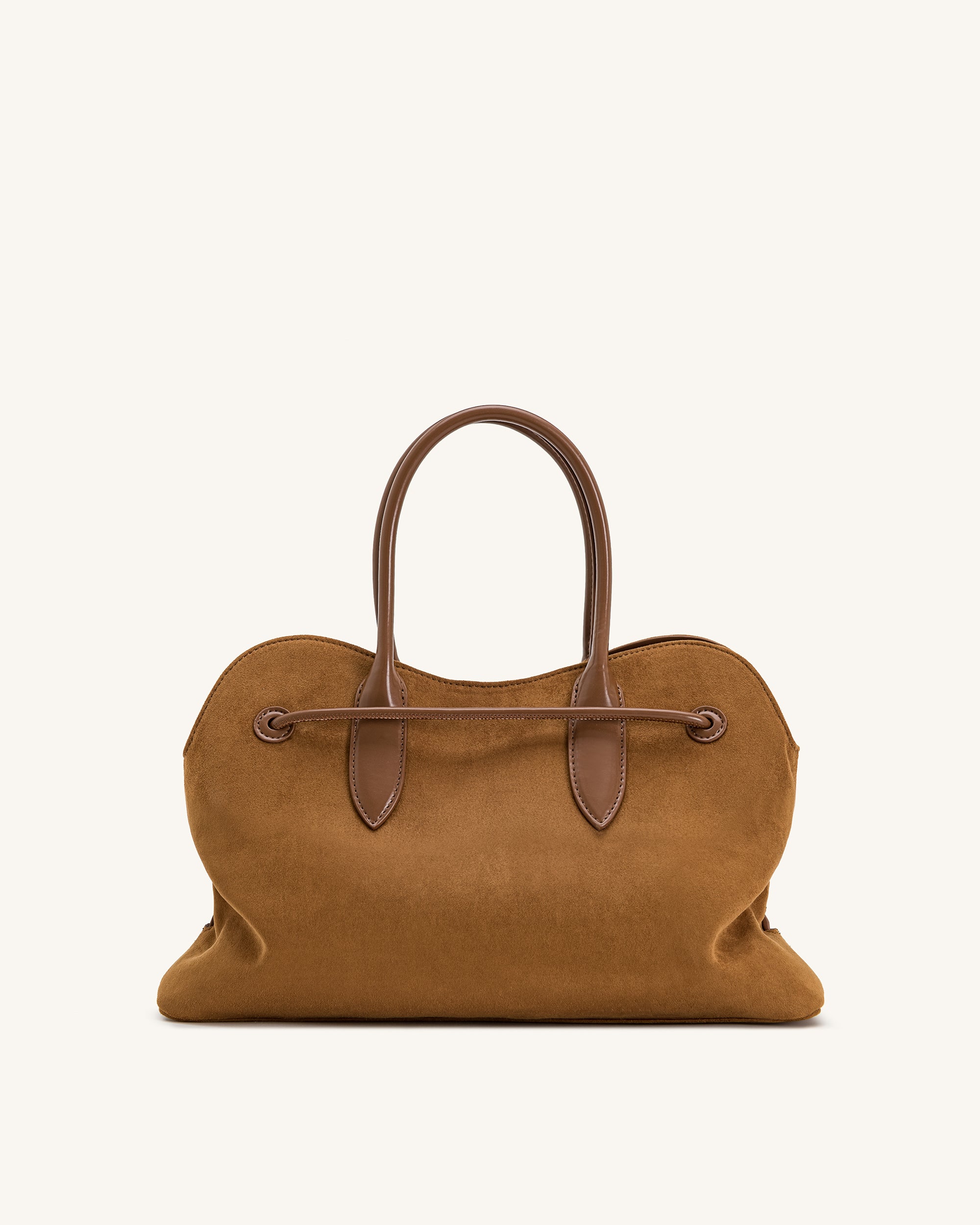 Adele Metal Rope Knot Tote Bag - Caramel Brown - Image 4