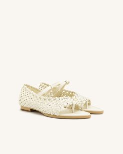 Alternative view of Jocelyn Weave Strap Flip-flops - Beige
