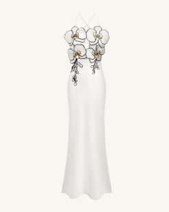 Alternative view of Orchid Embroidered Dress - White/Black