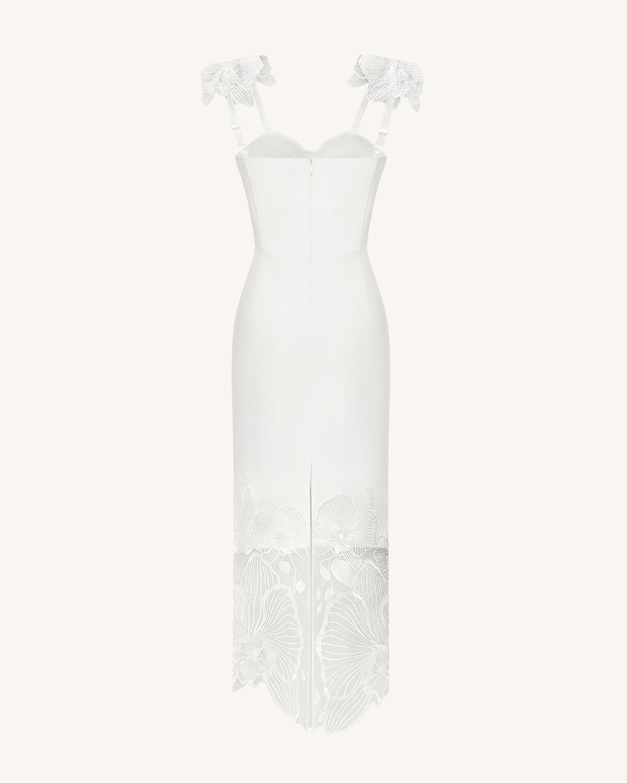 Orchid Embroidered Corset Dress - White - Image 4