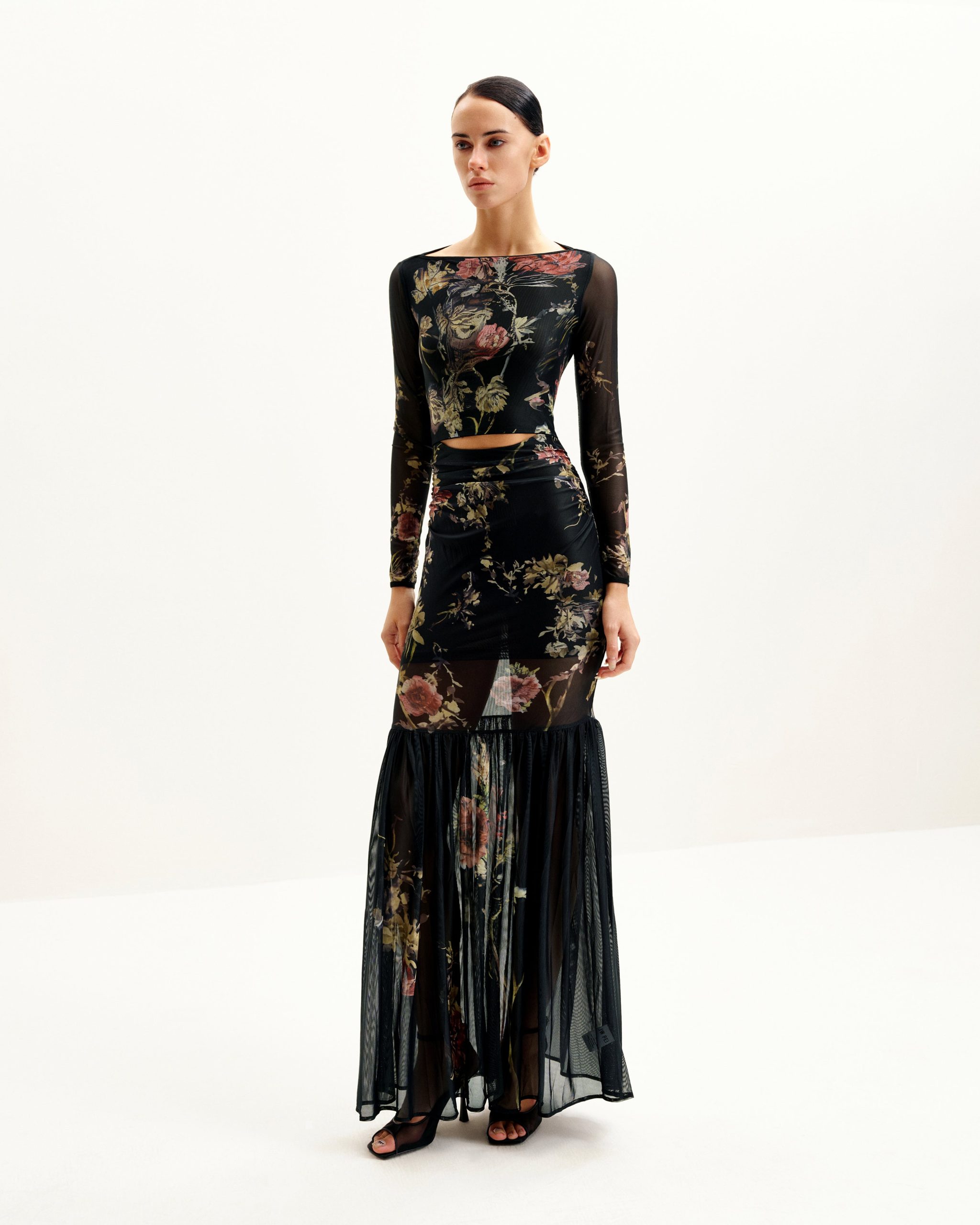Alicia Printed Mesh Dress - Multicolor - Image 2