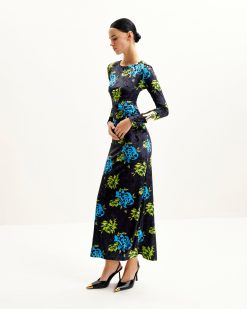 Alternative view of Zoe Vibrant Floral Long Sleeve Gown - Multicolor