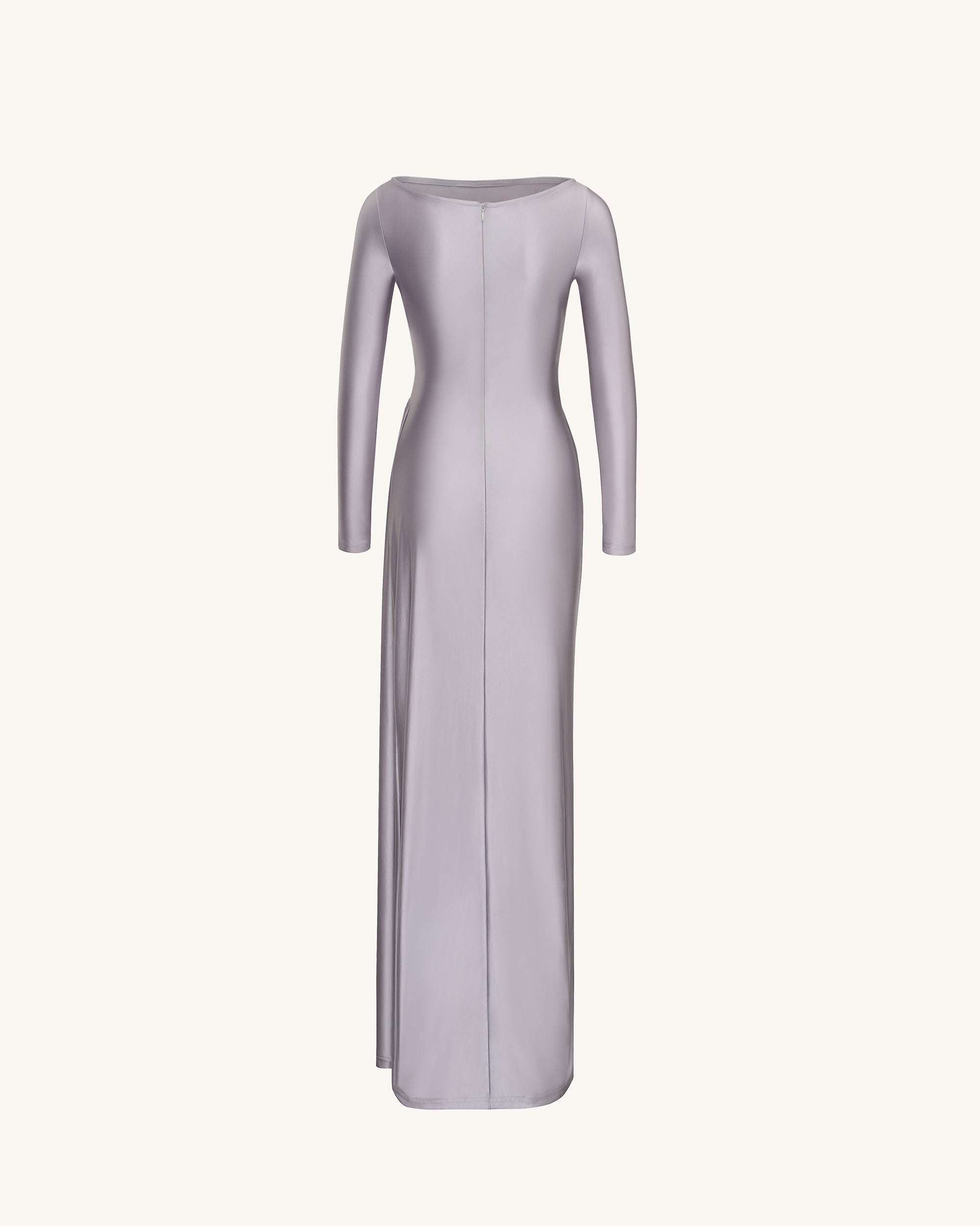 Amara Metallic Ruched Dress - Silver - Image 5