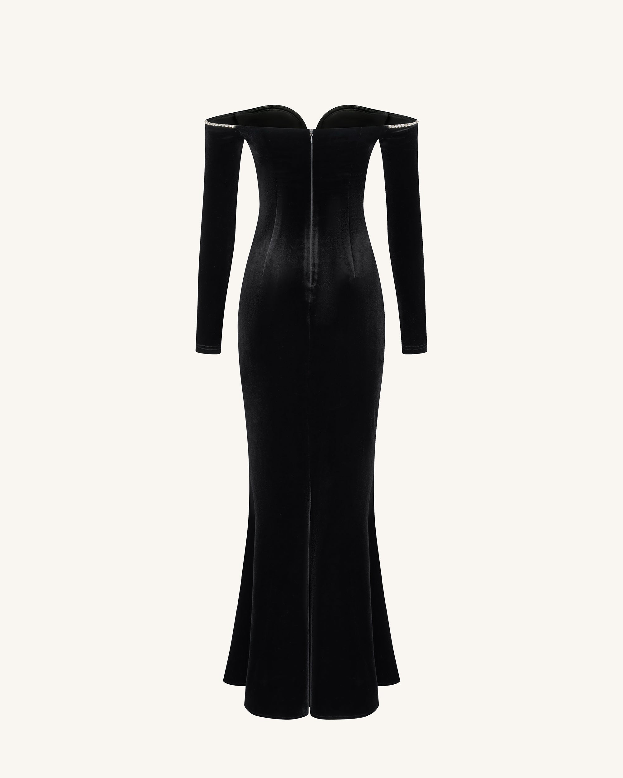Allison Off-Shoulder Evening Gown - Black - Image 5