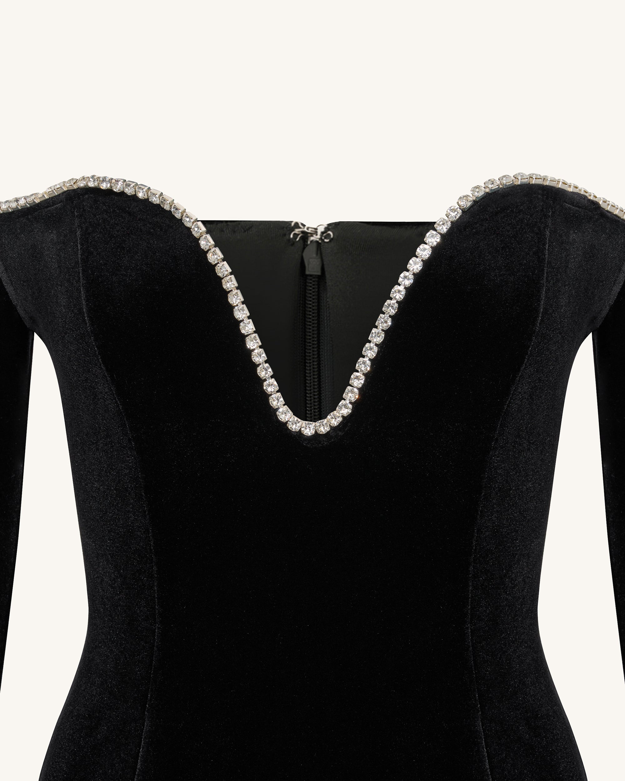 Allison Off-Shoulder Evening Gown - Black - Image 6