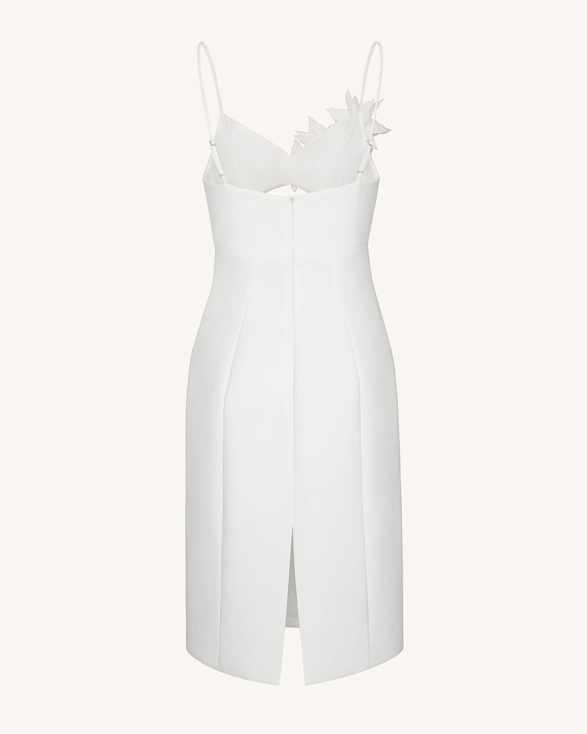 Bloom-Cut Contour Dress - White - Image 5