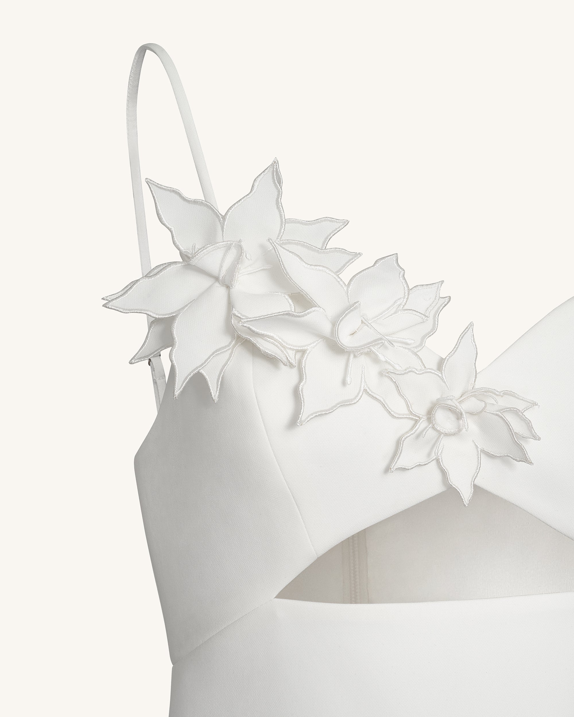 Bloom-Cut Contour Dress - White - Image 6