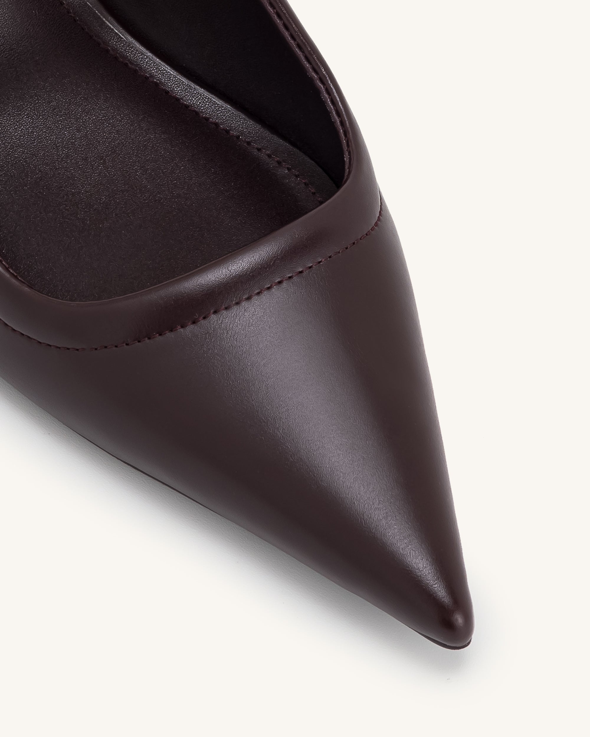 Helena Pierced Mules- Claret Red - Image 5