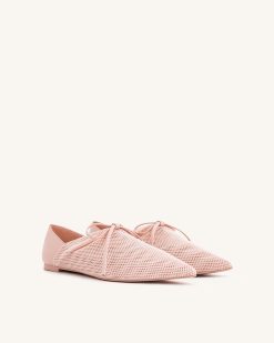 Alternative view of Reilly Fishnet Ballerina Flats - Pink Beige