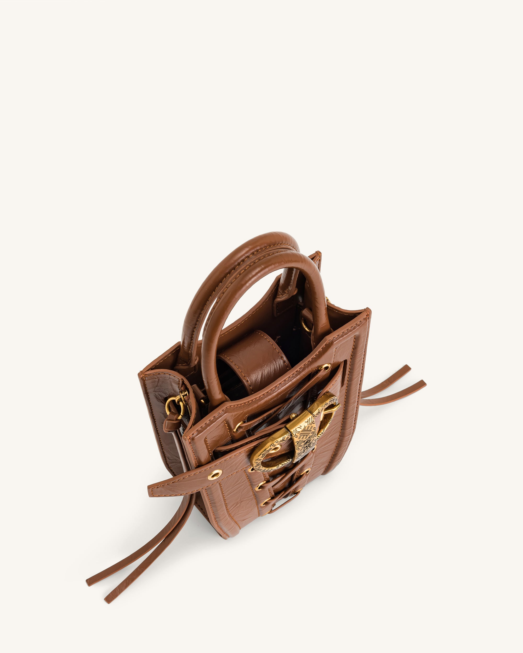 FEI Crushed Straps Phone Bag - Brown - Image 4