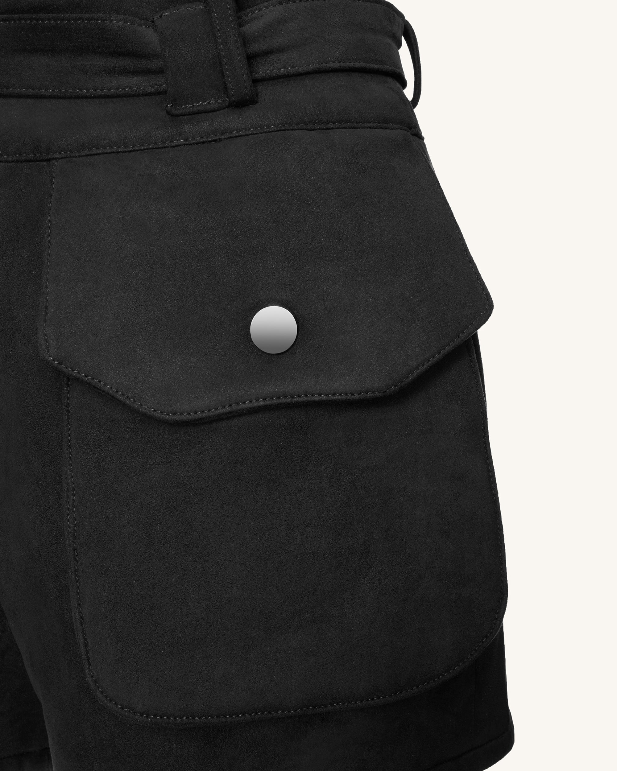 Abigail High-Waisted Utility Shorts - Black - Image 5