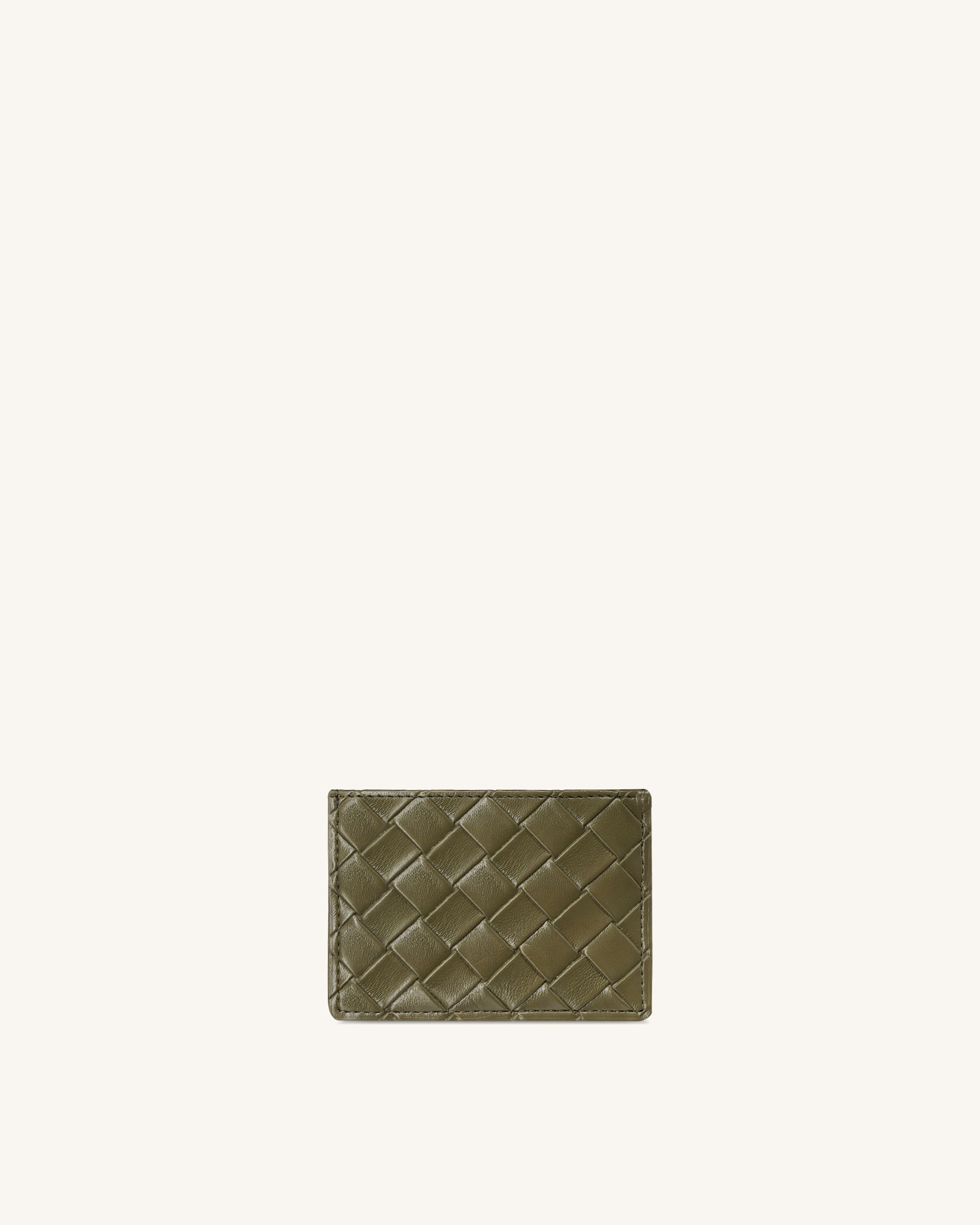 Woven Texture Card Holder - Dark Brown Green - Image 2