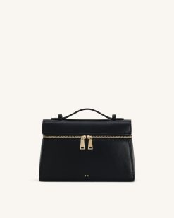 Thea Large Top Handle Bag - Black