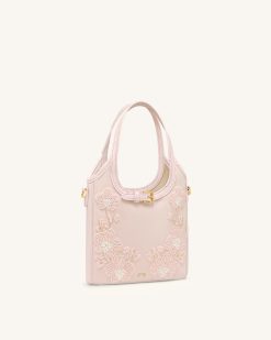 Alternative view of Brooke Mini Belted Embellished Orchid Beaded Top Handle Bag - Pink