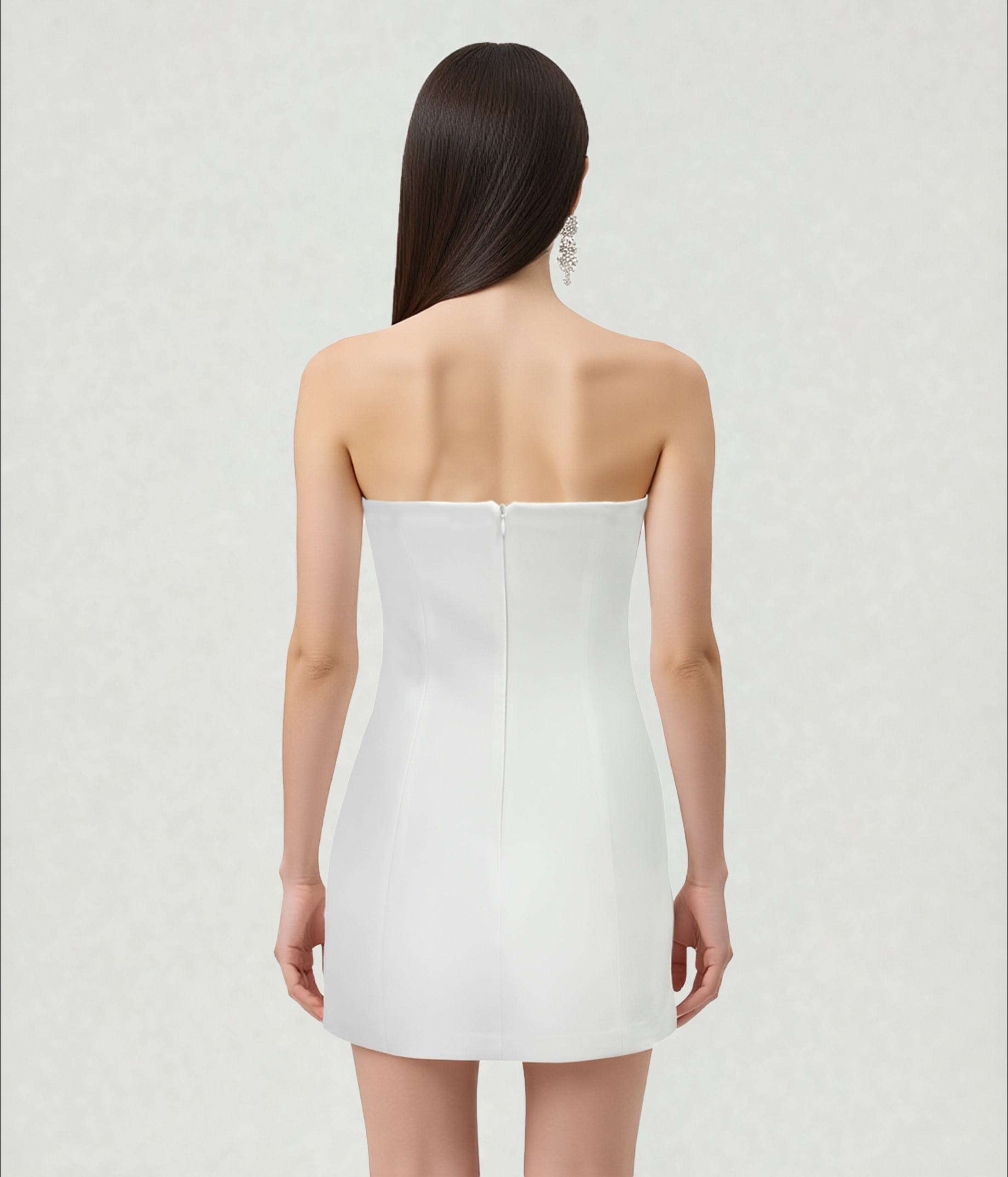 Floral Printed Mini Dress - White - Image 3