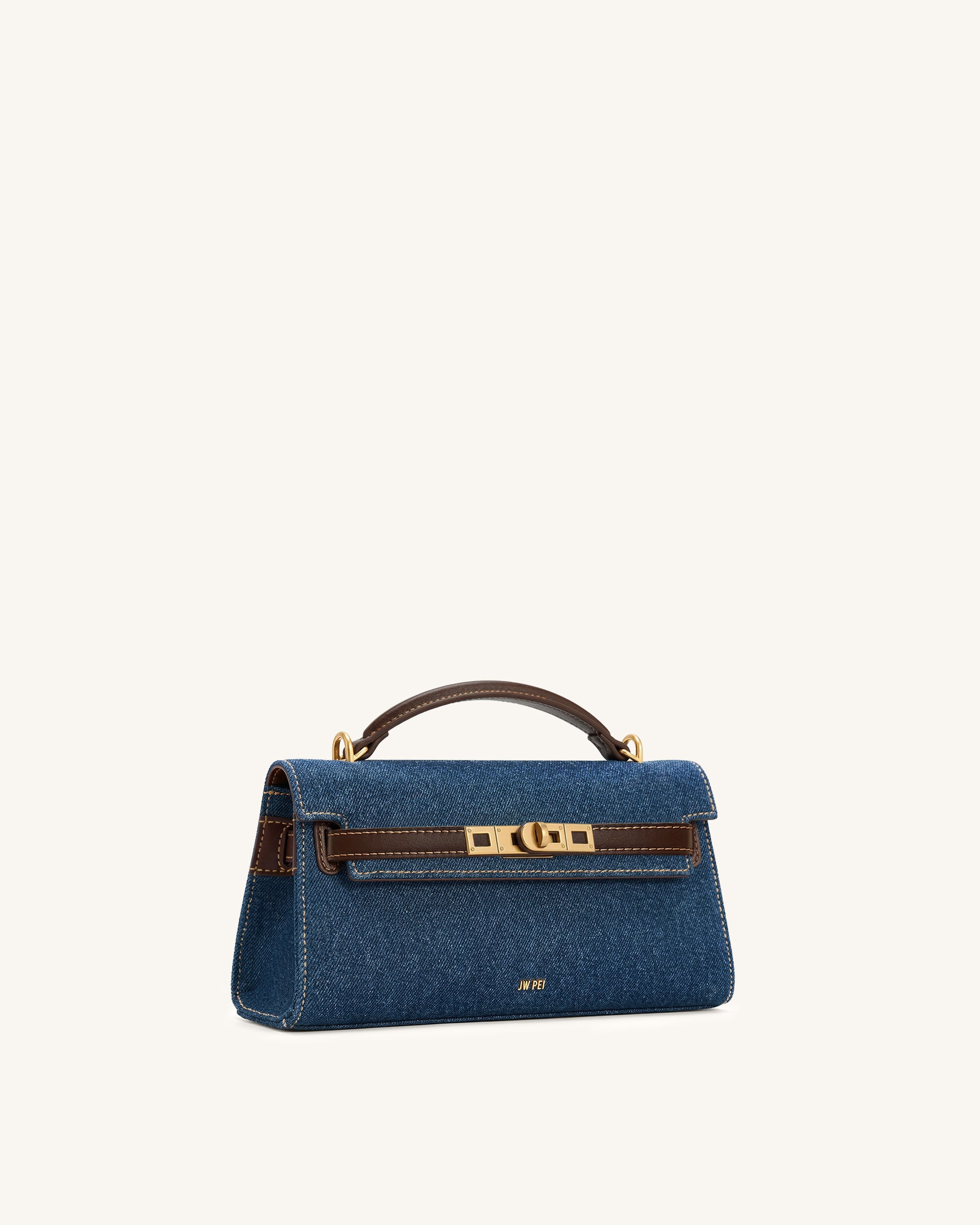 Noor Top Handle Bag - Blue Denim - Image 2