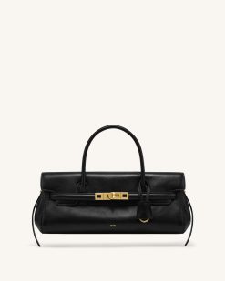 Yara Small Top Handle Shoulder Bag - Black