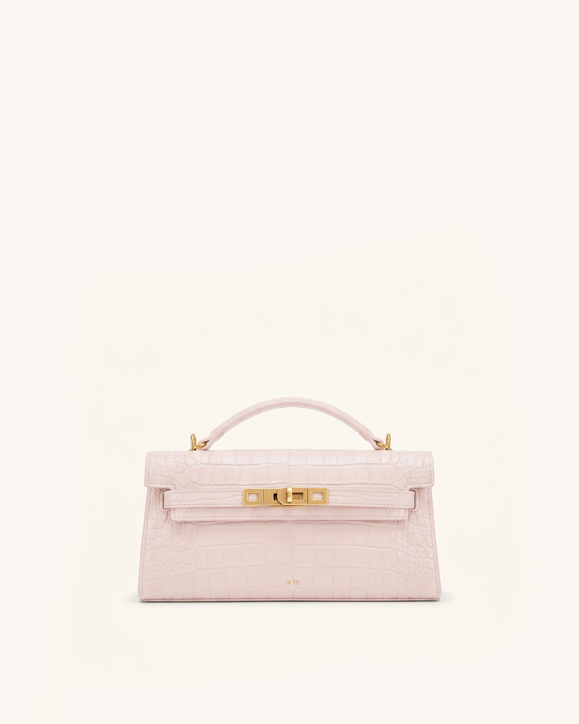 Noor Top Handle Bag - Pink Croc
