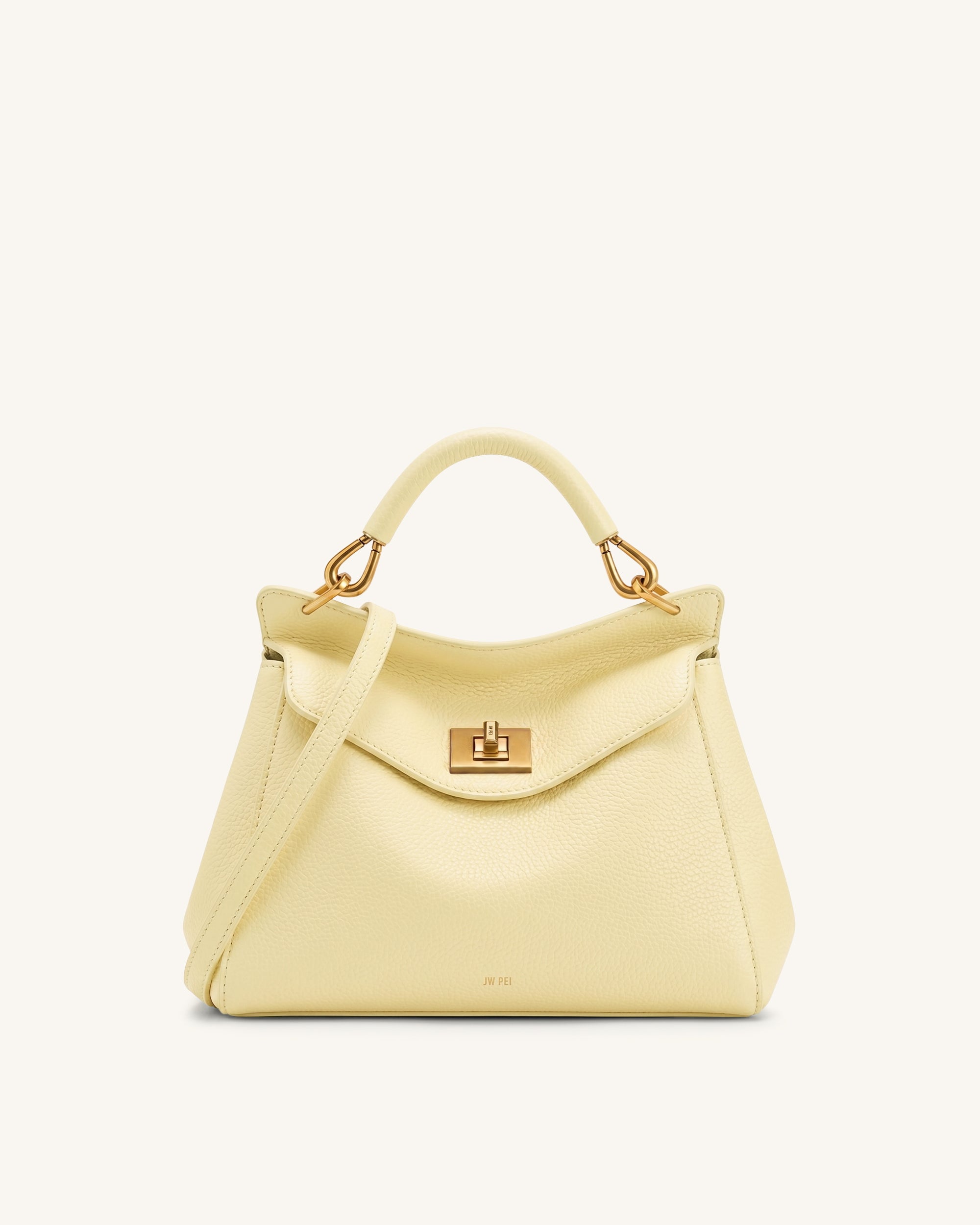 Lucia Classic Top Handle Bag - Light Yellow