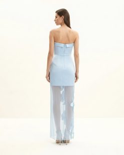 Alternative view of Orchid Embroidered Dress - Light Blue
