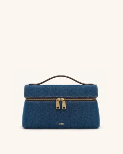 Thea Top Handle Bag - Blue Denim