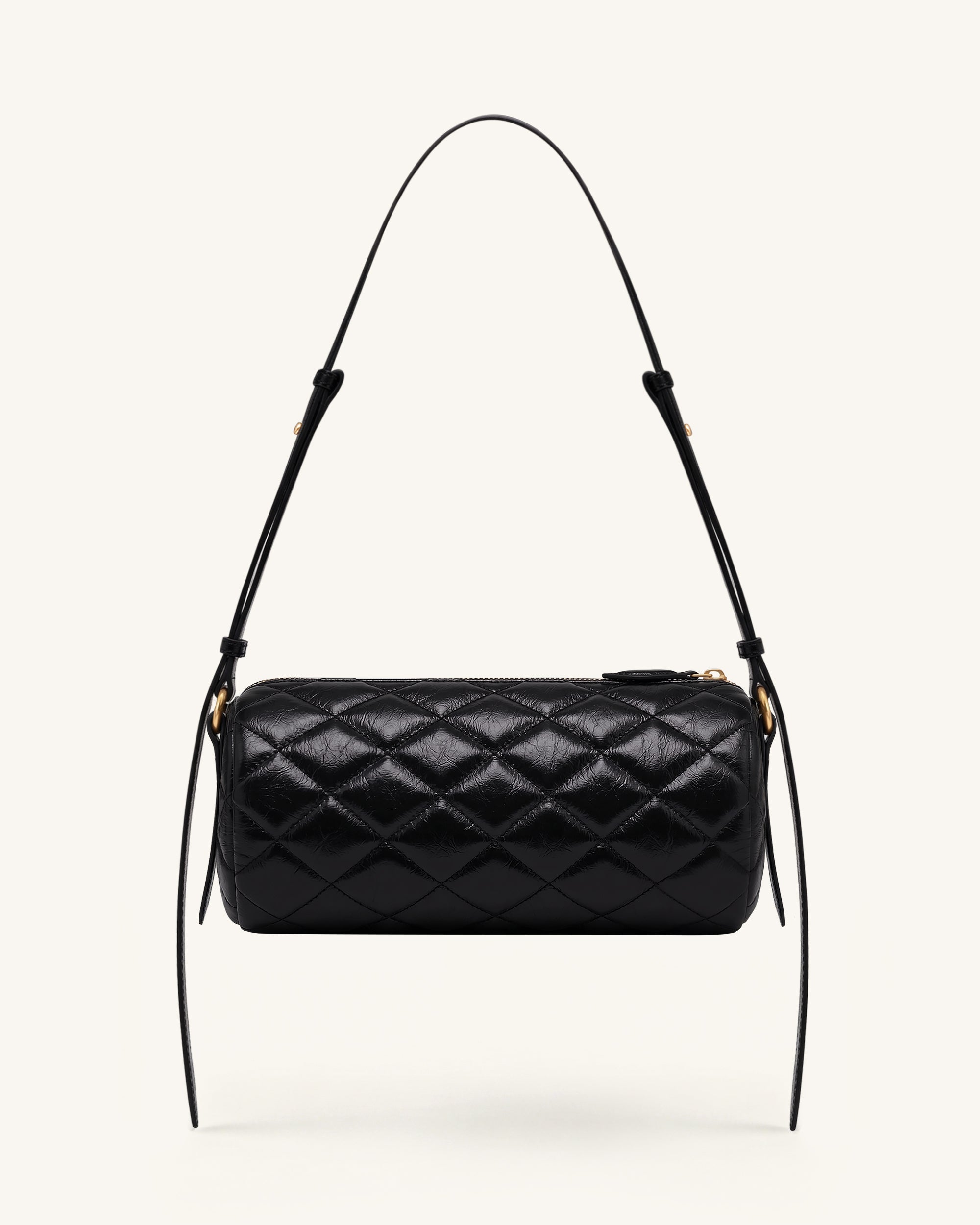 Lucienne Dachshund Quilted Chain Shoulder Bag - Black - Image 3
