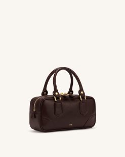 Alternative view of Odette Boston Top Handle Bag - Dark Brown