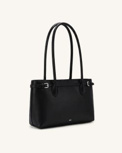Alternative view of Camille Buckle Strap Tote Bag - Black