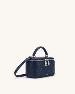 Alternative view of Vivienne Quilted Vanity Top Handle Bag - Navy