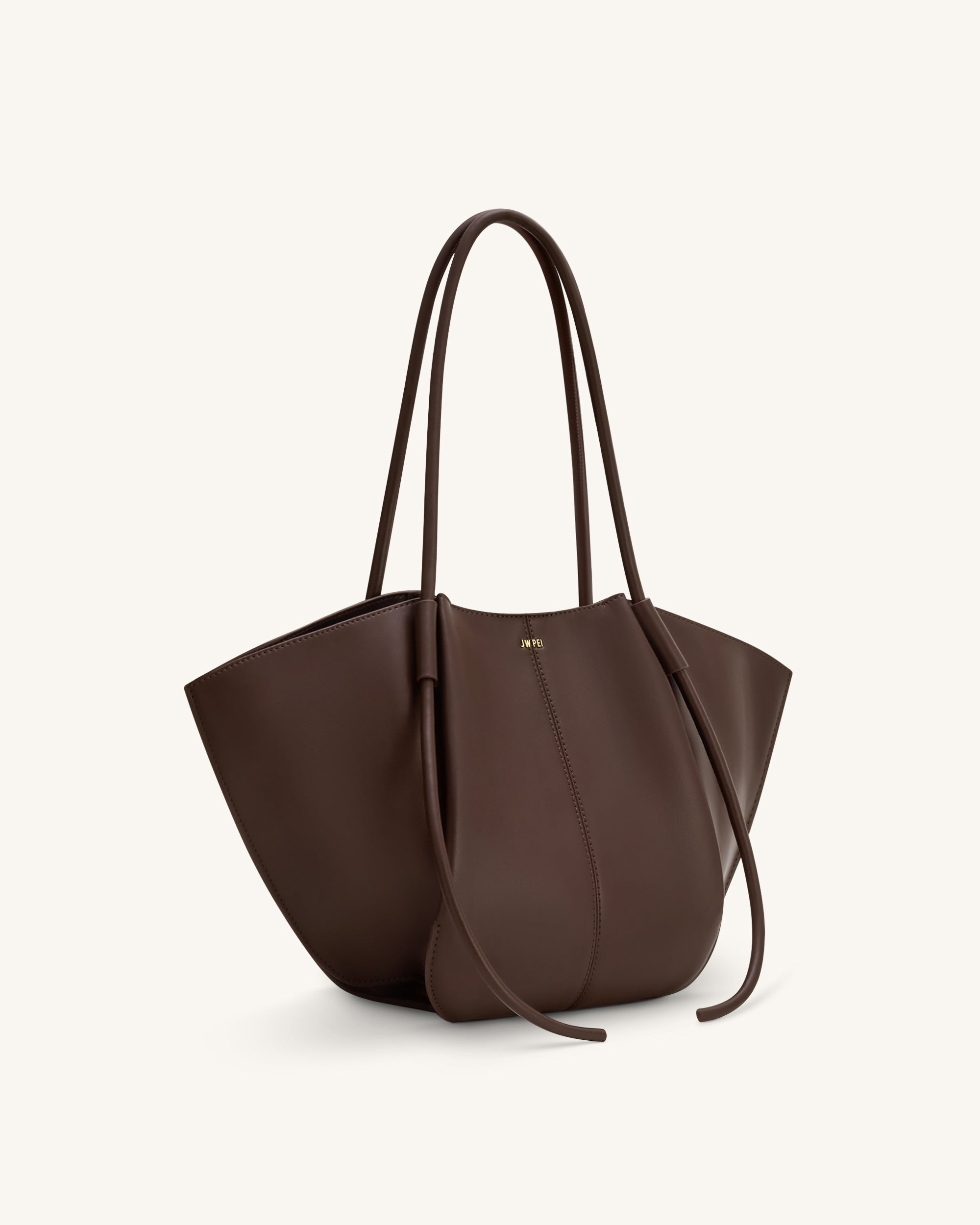 Nala Wide Tote Bag - Deep Brown - Image 3