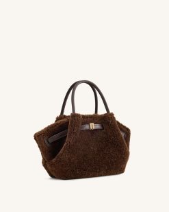 Alternative view of Hana Mini Faux Fur Tote Bag - Dark Brown