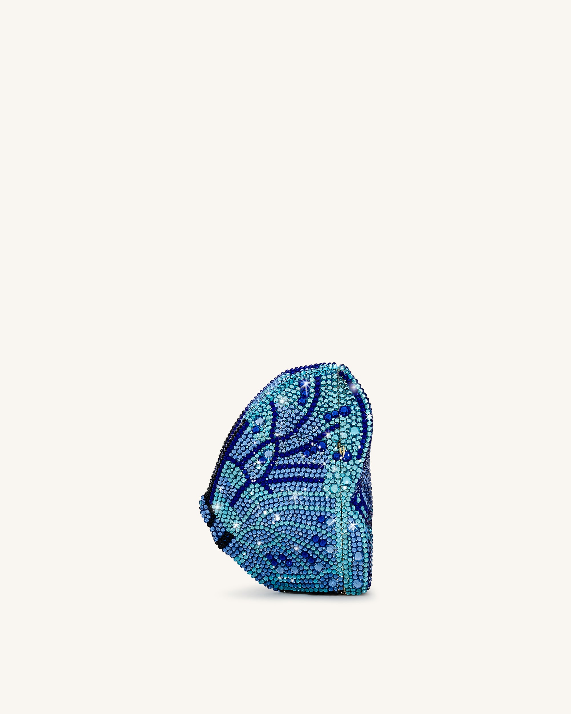 Paisley Crystal Butterfly Clutch - Blue - Image 2